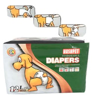 HUSHPET ULTRA EMİCİ KÖPEK KÜLOT ÇİŞ PEDİ L 12Lİ