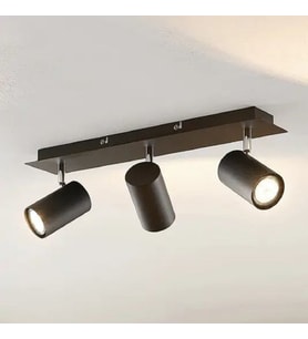 RİOLİGHT MODERN4 SİYAH MUTFAK,SALON,GİYİNME ODASI,CAFELER İÇİN GÜN İŞİĞI METAL 3LÜ SPOT(AMPUL DAHİL)
