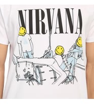 Bant Giyim - Nirvana Kurt Cobain Beyaz Erkek T-shirt Tişört
