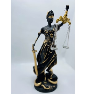 Adaletin Simgesi Adalet Kadın Terazisi Themis Adalet Heykeli Siyah Eskitme Lüx