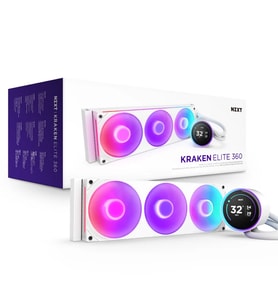 NZXT 360MM LCD KRAKEN ELITE 360 RGB v2 RL-KR36E-W2 AM5-1851p Sıvı Soğutmalı İşlemci Fanı Beyaz