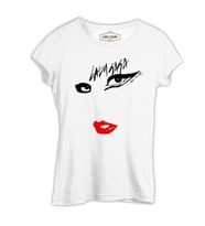 Lady Gaga Beyaz Kadın Tshirt