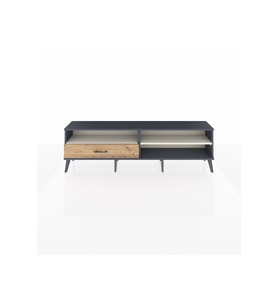 Arges TV Ünitesi 2 Raflı Tek Çekmeceli  176x30x51 Antrasit-Aytaşı/Çam