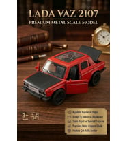 Metal Oyuncak Araba Lada VAZ 2107 Açılabilir Kapı ve Kaput Detaylı Klasik Araba 12.5 cm Kırmızı