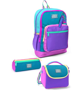 Coral High Kids Pembe Pastel Renkli 3'lü Okul Çanta Seti SET0123759