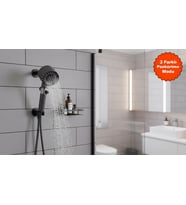 Luxe HydroTurbo 3‑Mode Duş Başlığı – Filtreli, Kireç Önleyici, Yüksek Basınçlı Masaj