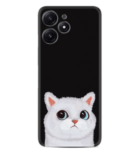 Xiaomi Poco M6 Pro 5G Kılıf Desenli Silikon Platinium Series White Cat 1835