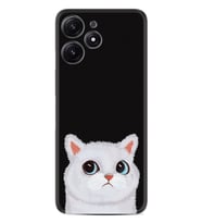 Xiaomi Poco M6 Pro 5G Kılıf Desenli Silikon Platinium Series White Cat 1835