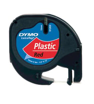 Dymo Letratag Şerit Plastik 12 MMx4 MT Kırmızı 91203
