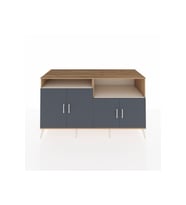 Kronos Konsol 4 Raflı 4 Kapaklı 176x59x99 Çam-Antrasit/Aytaşı