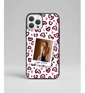 Kişiye Özel iPhone Telefon Kılıfı Polaroid Kalpli (Fotoğraflı & İsimli)  tasarla kutla