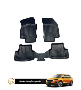 Skoda Karog 2017 3D Havuzlu Araca Özel Oto Paspas