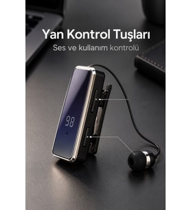 Dijital Ekranlı Bluetooth Kulaklık Çok Noktalı Bağlantı