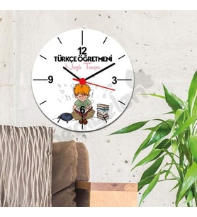 Türkçe Öğretmenine Hediye Çocuk Tasarım Duvar Saati