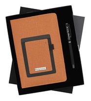 Kişiye Özel Kanguru Defter ve Roller Kalem Seti Tasarım Kutulu (Kahverengi)