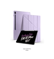 Galaxy Tab S10 FE Plus Uyumlu 13.1 inç Kalem Bölmeli Standlı Tri Folding Tablet Kılıfı (Lila)