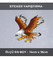 yırtıcı kuş akbaba etiket sticker - 2 adet çıkartma araba motosiklet kask atv tablet pc buzdolabı otomobil bilgisayar uyumlu