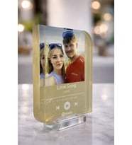 Kişiye Özel Kristal Cam Fotoğraf Baskısı Işıklı Standlı Anı Hediyesi Aileye & Sevgiliye