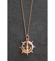Bella Gloria Gemi Dümeni Rose Gümüş Kolye (TGK0318)