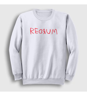 Presmono Unisex Beyaz Redrum Film The Shining Sweatshirt 254498tt (Beyaz)