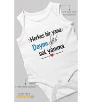 Herkes bir yana, dayım sol yanıma Sıfır Kollu Bebek Zıbını Pamuk %100 Pamuk