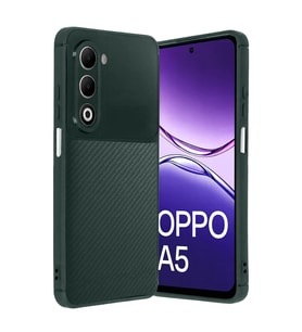 Oppo A5 4g Auto Focus Karbon Kapak - Koyu Yeşil