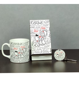 Love Üçlü Set (Kupa + Telefon Standı + Anahtarlık) 001