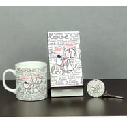 Love Üçlü Set (Kupa + Telefon Standı + Anahtarlık) 001