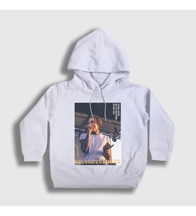 Presmono Unisex Çocuk Beyaz Jesse Rutherford The Neighbourhood Kapüşonlu Sweatshirt 175601tt