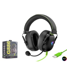 Kulaklik Usb Rgb 7.1 - Si̇yah/Yeşi̇l G886