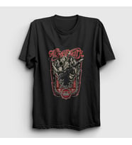 Presmono Unisex Siyah Let Rock Rule Aerosmith T-Shirt 6793tt