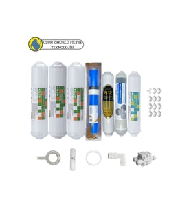 Purefer Kapalı kasa su arıtma Sertifika 7li B12alkali+Vontron Helixfil Yüksek Tds mebran+4lü mineral