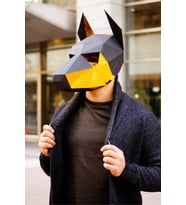 Köpek Maskesi Cadılar Bayramı Doberman Hallowen Parti Çocuk Kostümü Duvar Dekoru