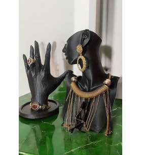Dekoratif Takı Organizer Manken Teşhir Standı 21cm Set Şık Makyaj Mücevher Kolye Tasarım Sergi