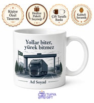 Tır Şoförüne Özel Uluslararası Nakliyat Gümrük Kapısı Takograf Hediye Kupa Bardak