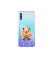 Huawei P Smart Pro ile Uyumlu Splash Kapibara Tasarımlı Şeffaf Silikon Kılıf