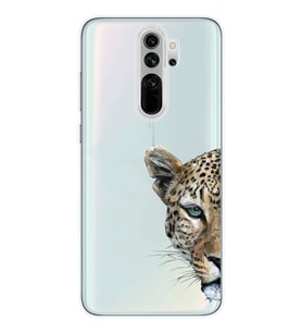 Redmi Note 8 Pro Uyumlu Kaplan Desenli Şeffaf Telefon Kılıfı