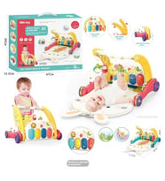 Piyanolu 2 in 1 (Kırmızı) Oyun Halısı Bebek Yürüteci ve Tavşan Desenli