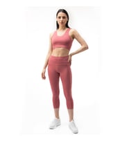S&C Kadın Gül Kurusu Geniş Cepli Yüksek Bel Toparlayıcı, Yoga Tayt 21" (Gül Kurusu)