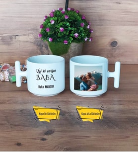 Babaya Hediye Kupa Bardak T Fotoğraflı Doğum Günü Babalar Günü Hediyesi