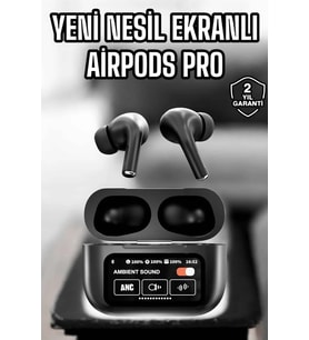 Kablosuz Bluetooth Kulaklık Ekranlı Uzun Şarj Süreli Anc Destekli