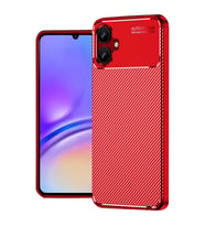 Samsung Galaxy A06 Kılıf Auto Focus Karbon Kapak - Kırmızı