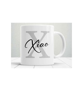 Kişiye Özel Baskılı X Harf Kupa