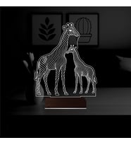 Luvivia Dekoratif Zürafa Tasarım 3D Lamba - Masa Gece Lambası
