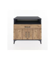 Hyperion Şifonyer 2 Raflı Tek Çekmeceli 2 Kapaklı 88x44x80 Antrasit-Çam