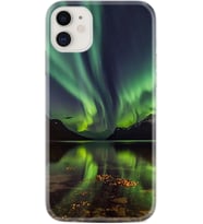 Apple iPhone 11 12 13 Mini Kılıf Desemli Silikon Kuzey Işıkları 1327