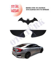 Honda Cıvıc FC5 Kasa Yarasa Batman Ayna Kapağı 2016 Ve Sonrası (Siyah)