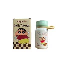 VAGONLİFE PASLANMAZ ÇELİK PİPETSİZ KULLANIM MATARA/TERMOS VGN10131 310ML DESENLİ YEŞİL