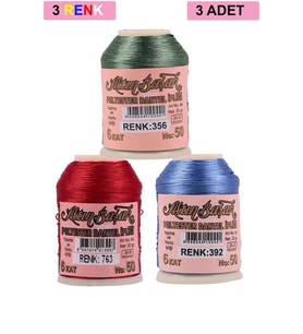 3 Adet Altınbaşak Oya ve Dantel İpi 20 gr - Royaleks - No: 763 - 392 - 356