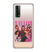 Huawei P Smart 2021 Uyumlu Taylor Swift Desenli Şeffaf Telefon Kılıfı